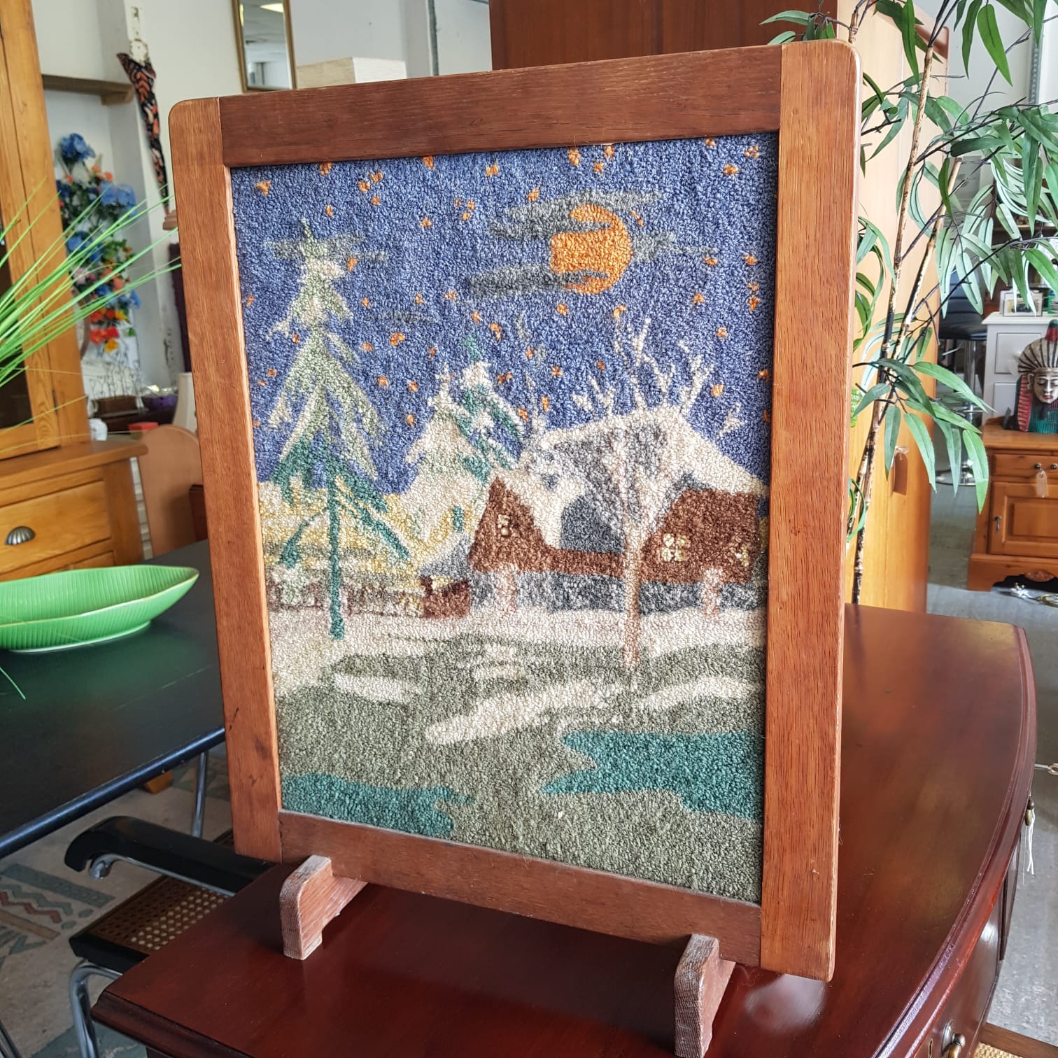 Firescreen - Vintage - Winter Scene Firescreen - Vintage - Winter Scene
