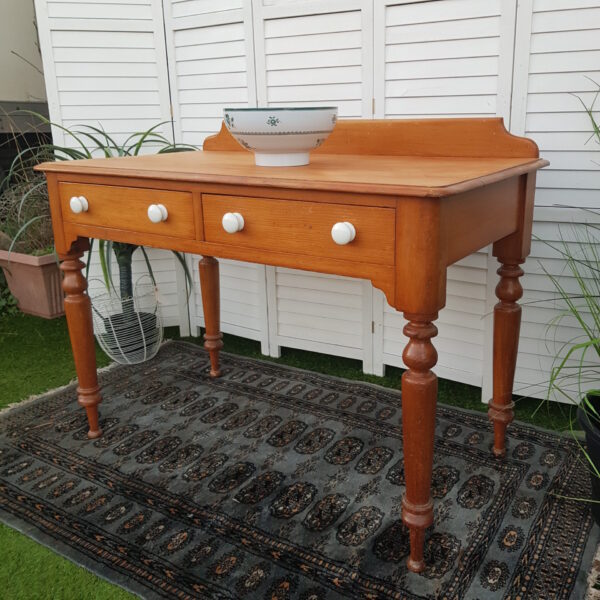 Side Table - Victorian - Pine - Two Drawers