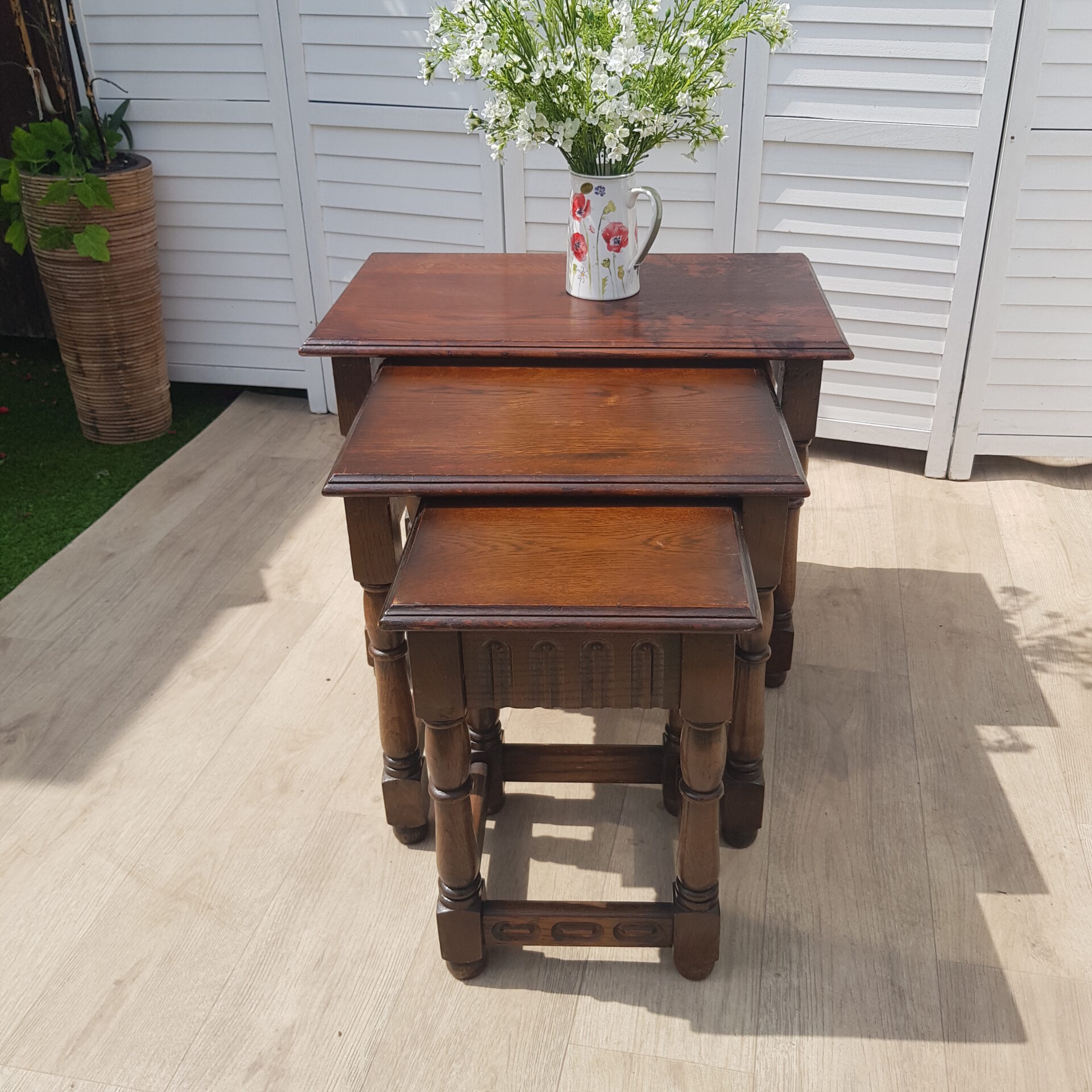 Nest of Tables - Vintage - Oak Nest of Tables - Vintage - Oak