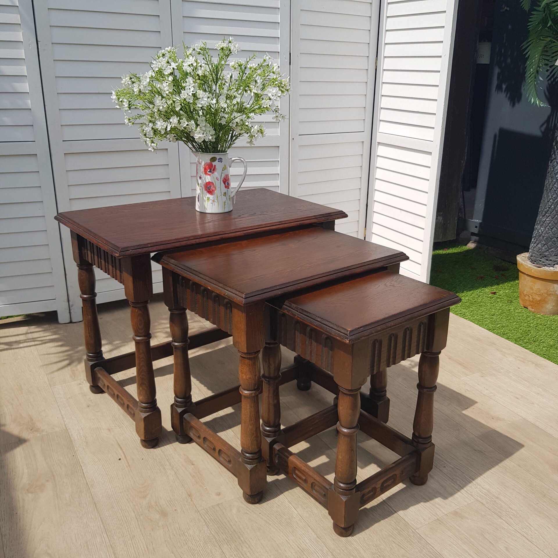 Nest of Tables - Vintage - Oak Nest of Tables - Vintage - Oak