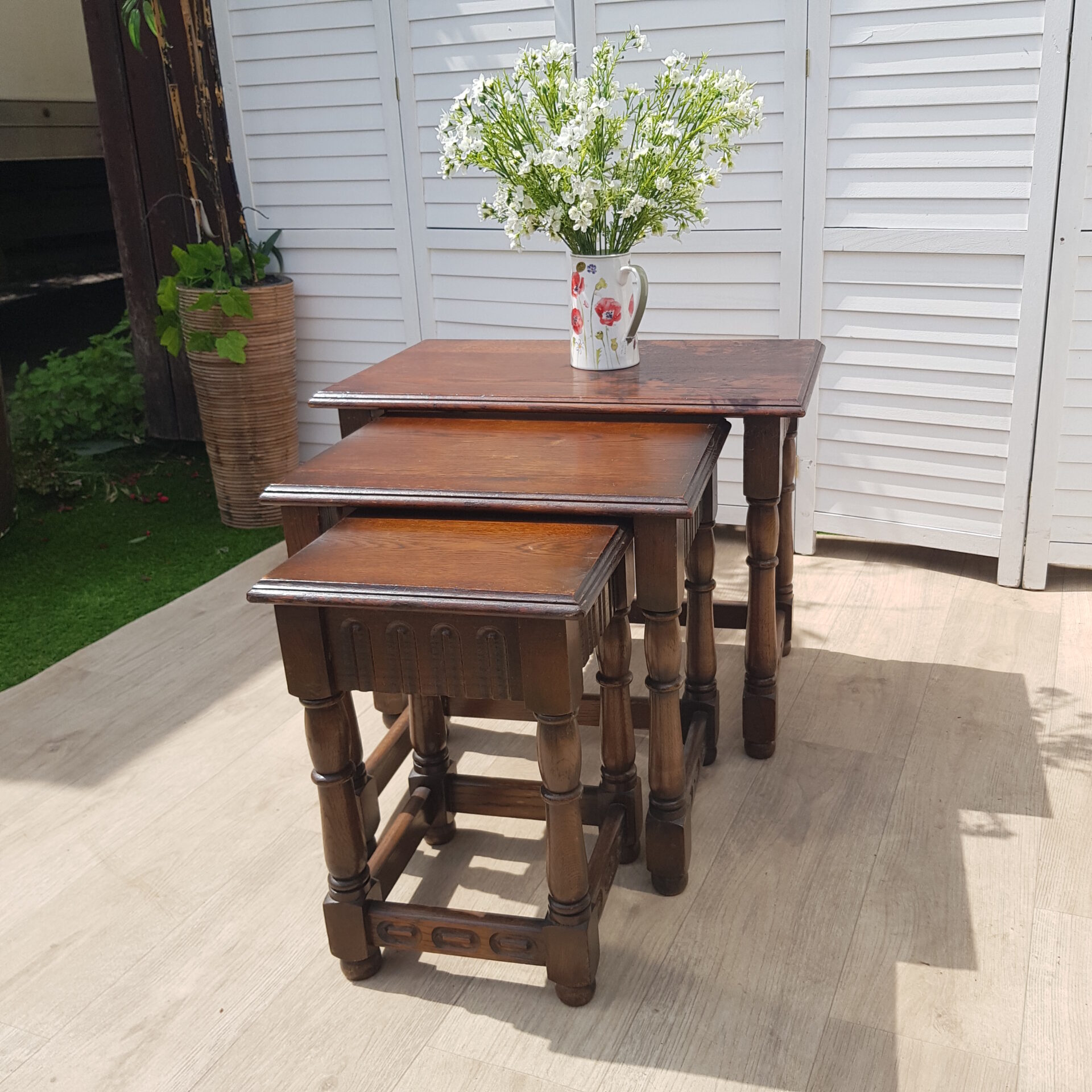 Nest of Tables - Vintage - Oak Nest of Tables - Vintage - Oak
