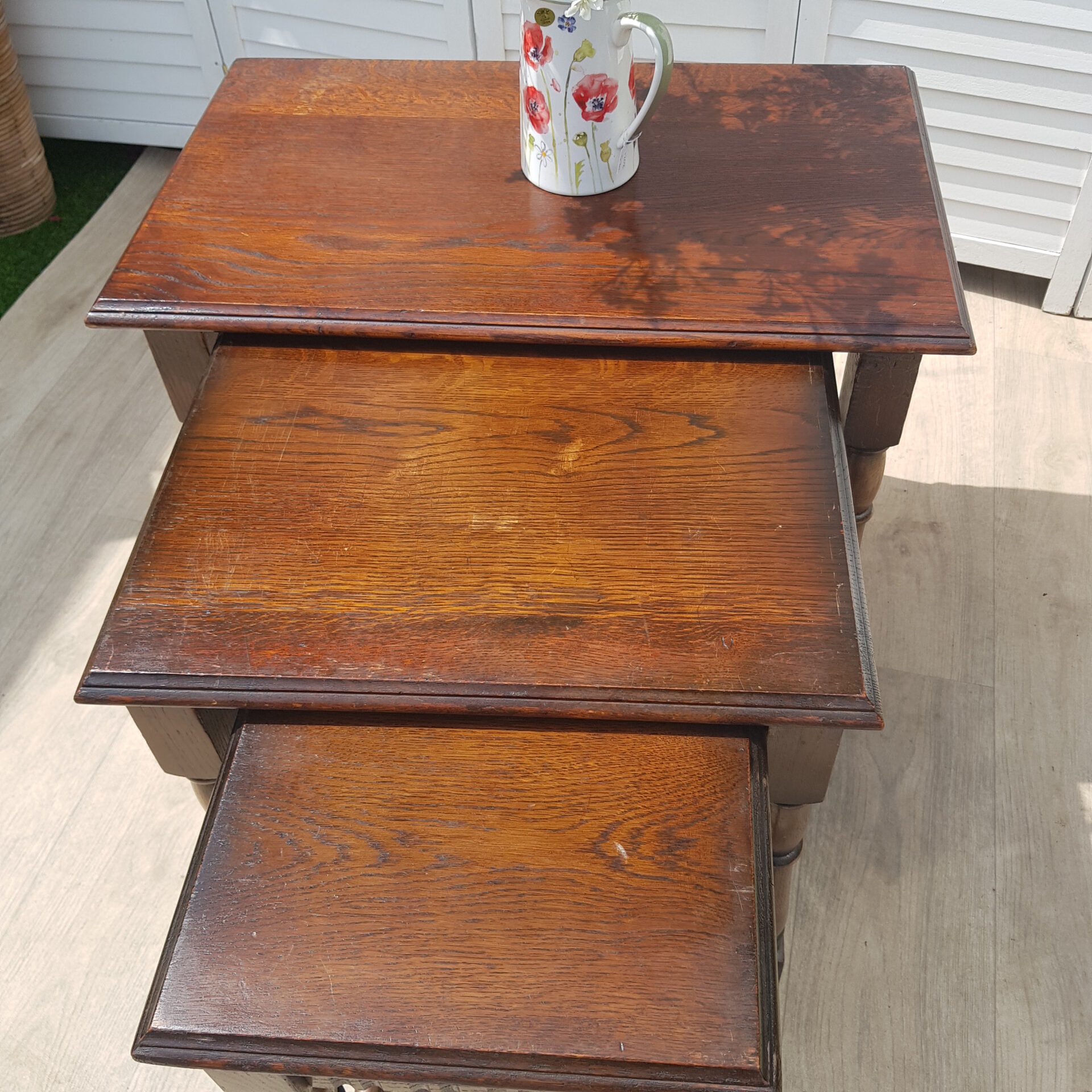 Nest of Tables - Vintage - Oak Nest of Tables - Vintage - Oak