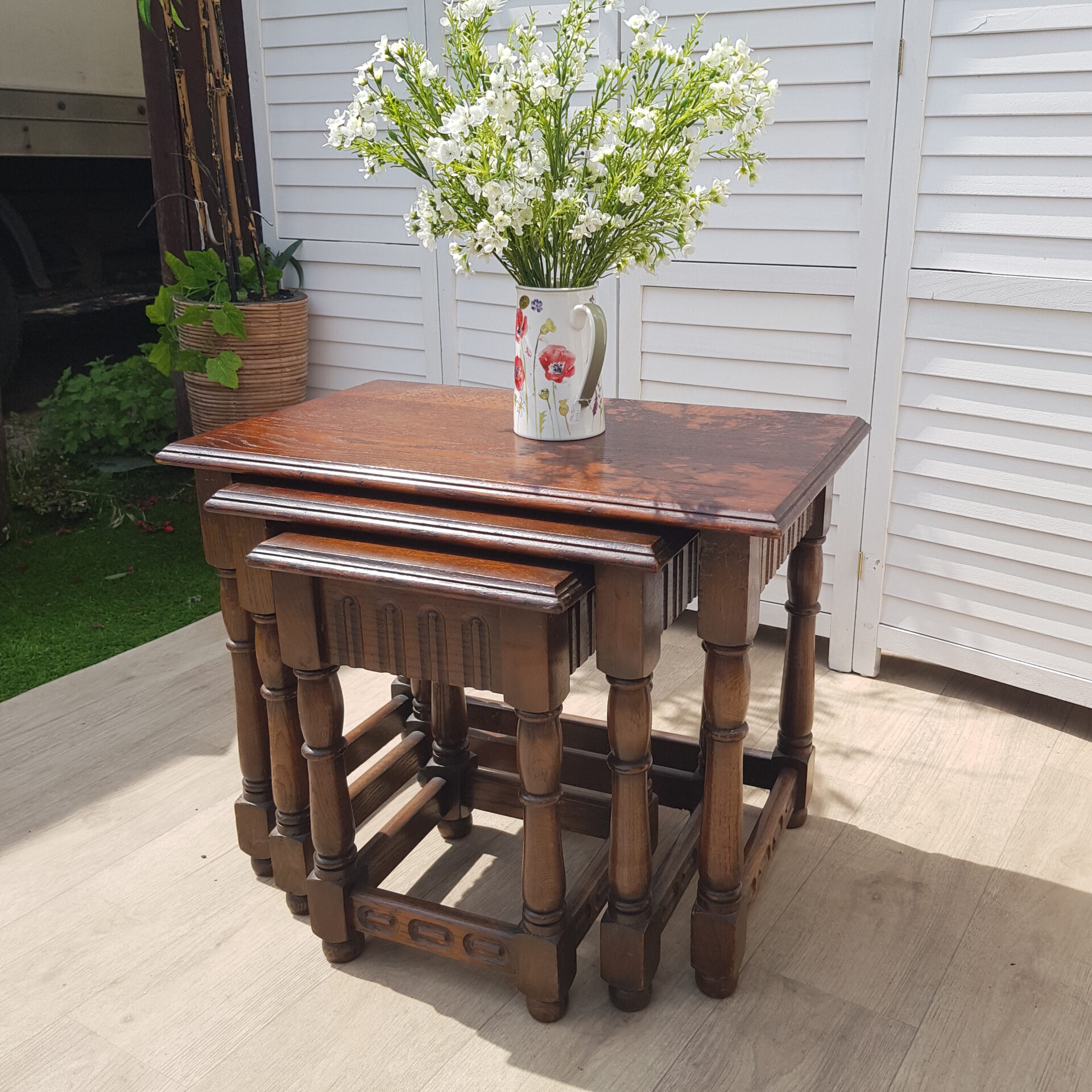Nest of Tables - Vintage - Oak Nest of Tables - Vintage - Oak