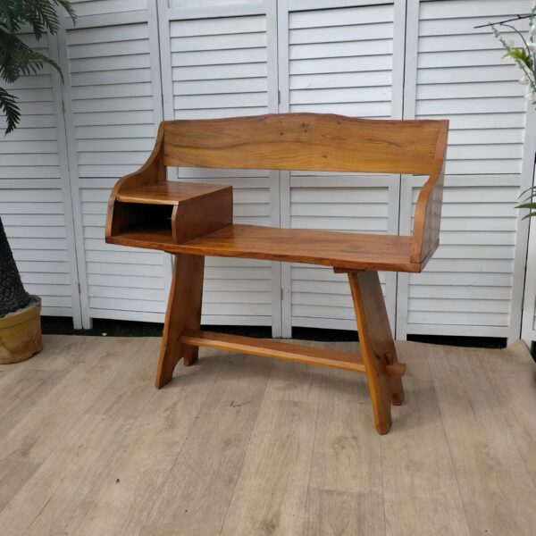 Telephone Seat - Table - Live Edge - Elm