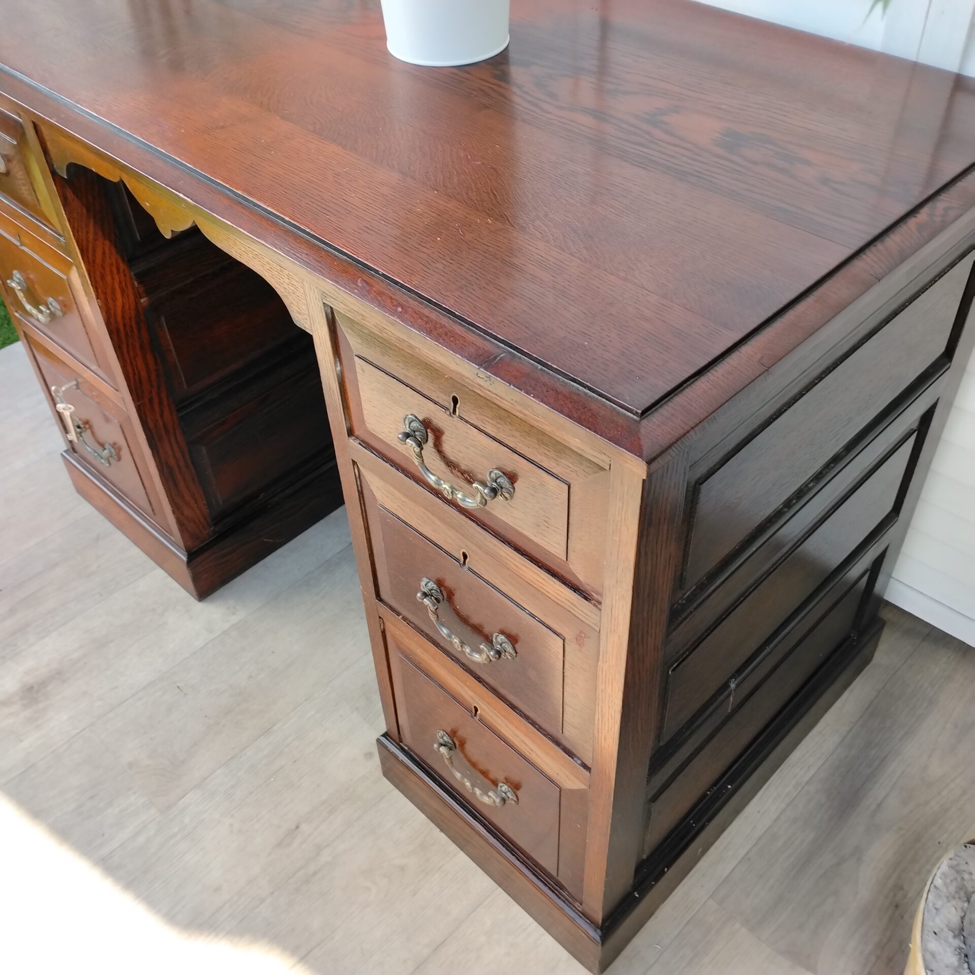 Desk - Twin Pedestal - Small Desk - Twin Pedestal - Small