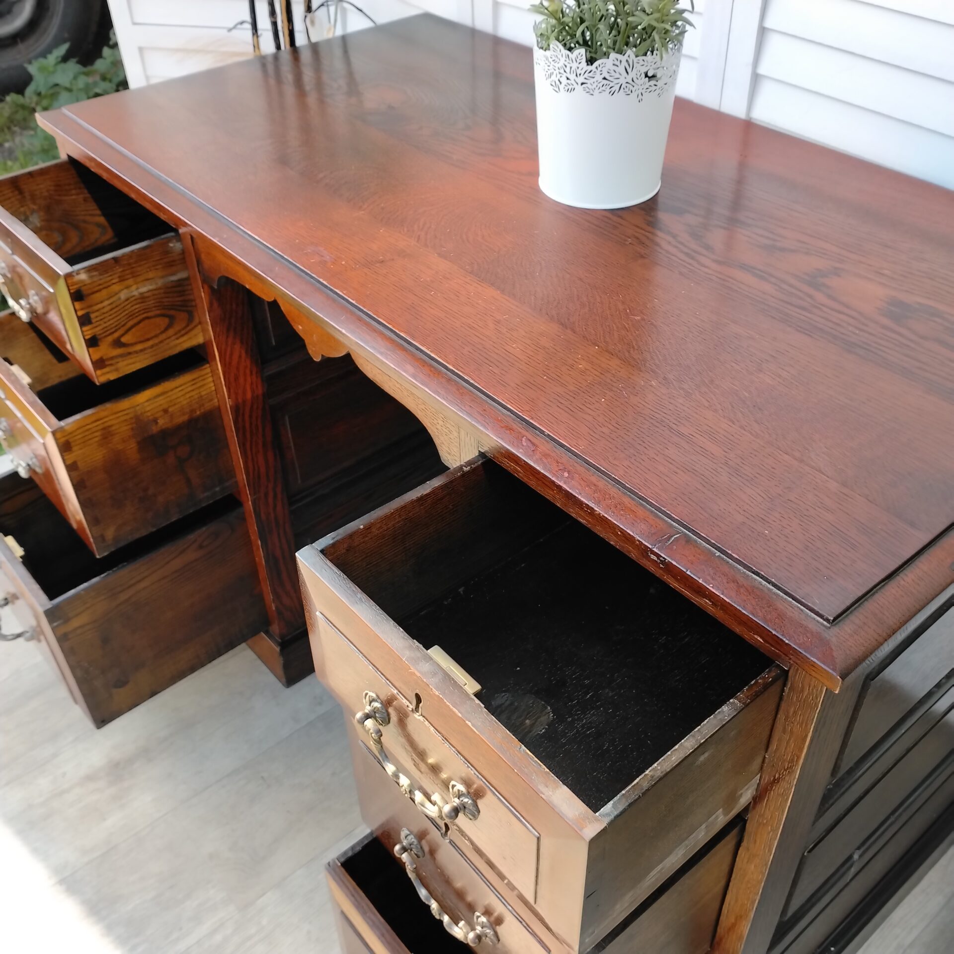 Desk - Twin Pedestal - Small Desk - Twin Pedestal - Small